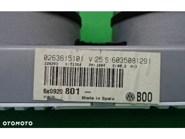 Панель приборов 6X0920801   Volkswagen Lupo       