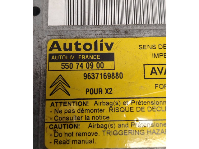 Блок подушек безопасности 550740900, 9637169880 Citroen Xantia