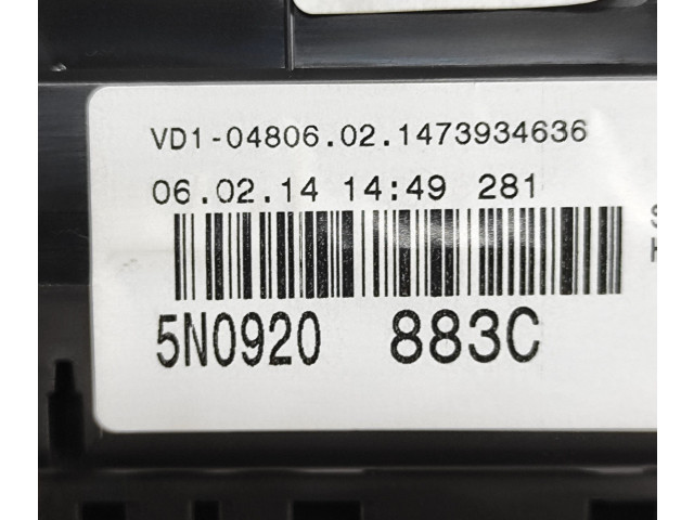Přístrojová deska Volkswagen Tiguan 2014 5N0920883C, A2C84525400