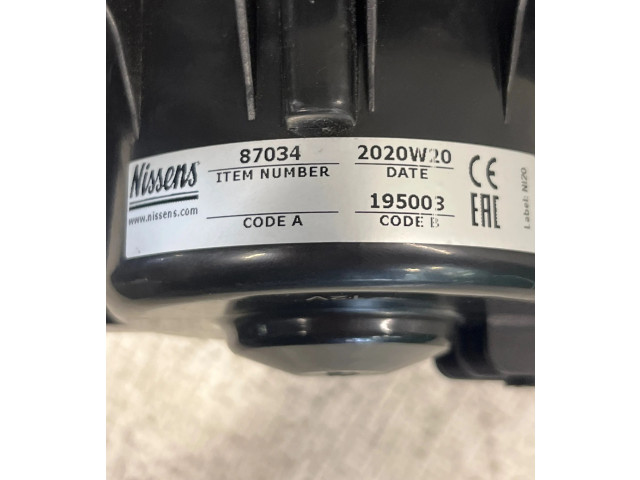 Вентилятор печки 87034, 2020W20 Volkswagen Touran I