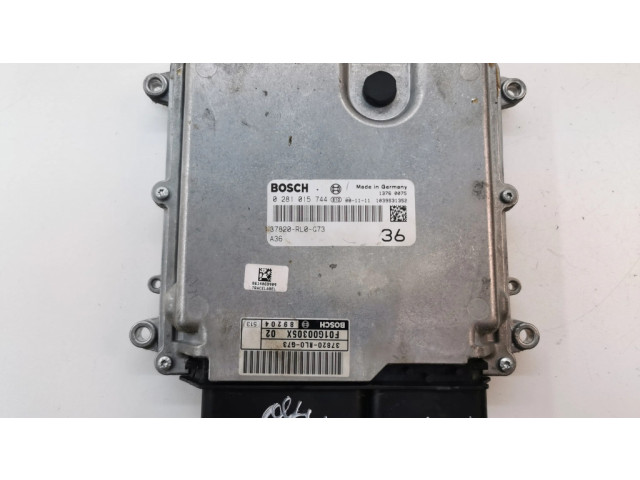 Блок управления двигателя 0281015744, 37820RL0G73 Honda Accord