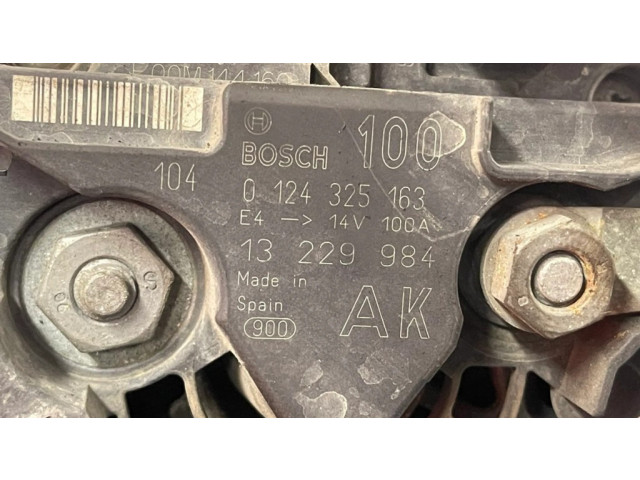 Генератор 0124325163, 13229984 Opel Zafira B 1.6