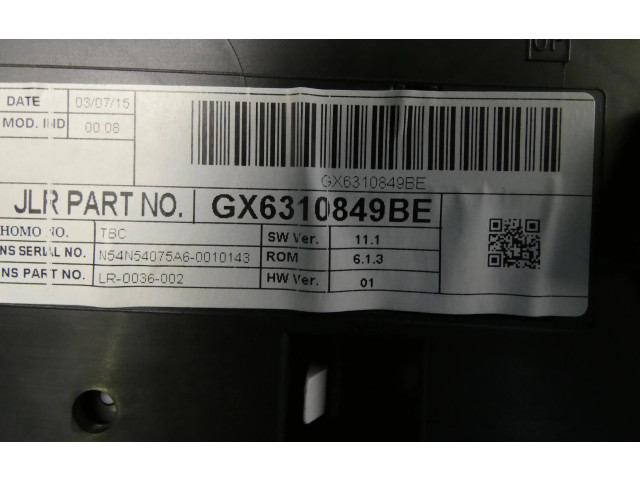 Přístrojová deska Jaguar XF 2015 GX6310849BE, LR0036002