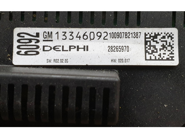 Блок управления климат-контролем 13346092, 28265970 Opel Meriva B