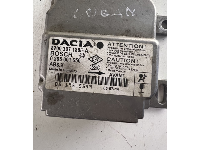 Блок подушек безопасности 8200307188, 0285001650   Dacia Logan I