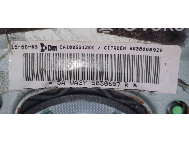 Подушка безопасности водителя 96380009ZE, CA100521ZEE Citroen C2