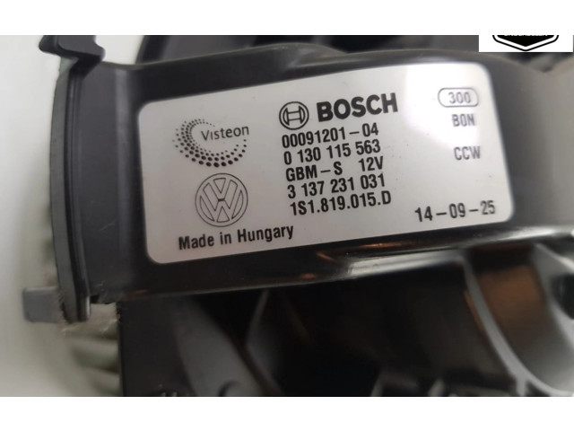 Вентилятор печки 1S1819015D, 0130115563 Skoda Citigo