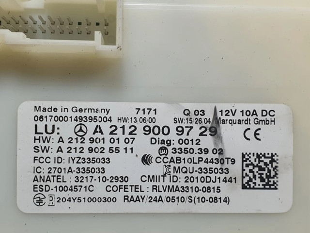 Блок управления A2129009729, A2129010107 Infiniti Q30