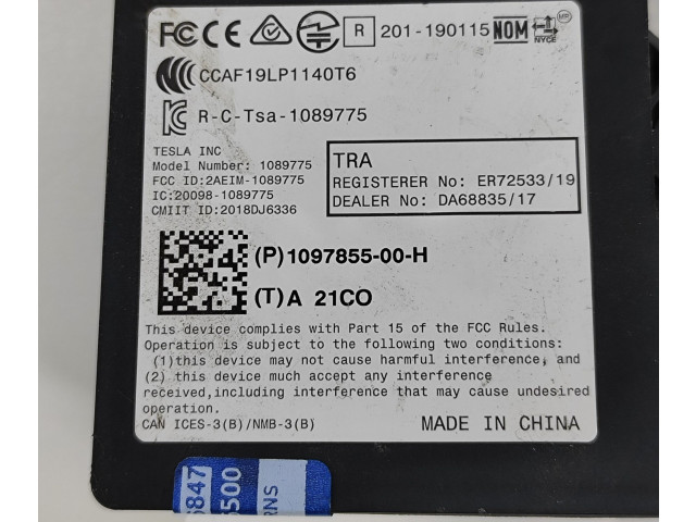 Блок комфорта 109785500H Tesla Model 3