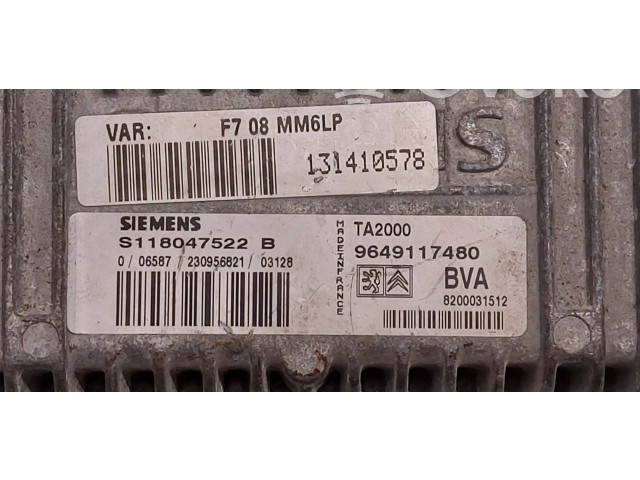 Блок управления коробкой передач 9649117480, S118047522B Citroen C5