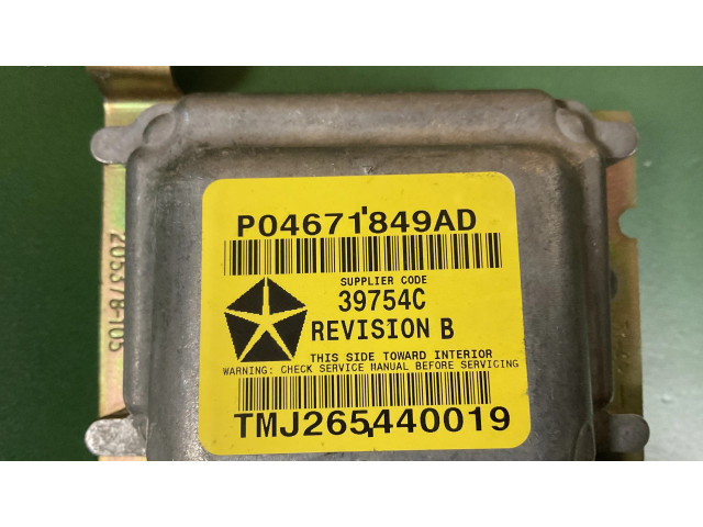 Блок подушек безопасности P04671849AD, 39754C   Plymouth Neon