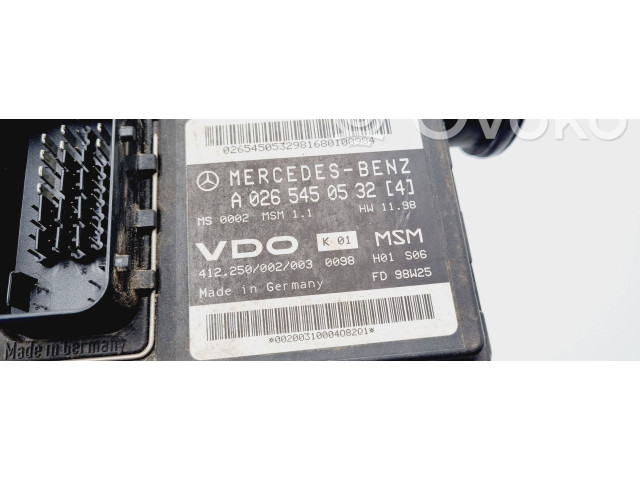 Řídící jednotka A0265450532, A1661402000 Mercedes-Benz A W168 1998