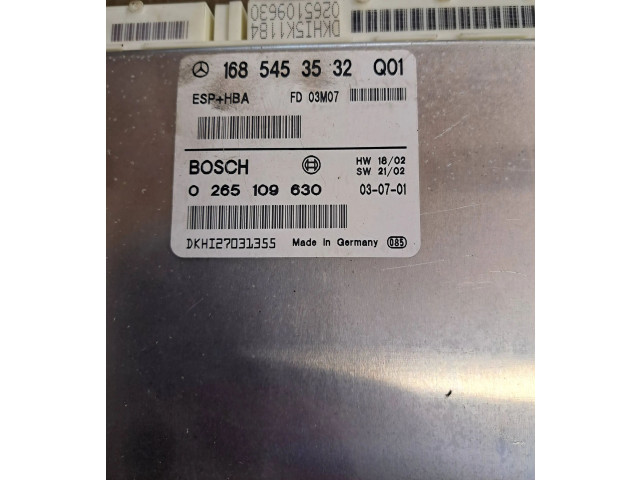 Блок управления АБС 1685453532, 0265109630 Mercedes-Benz A W168