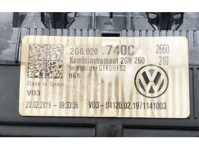 Přístrojová deska Volkswagen Polo VI 2019 2G0920740C