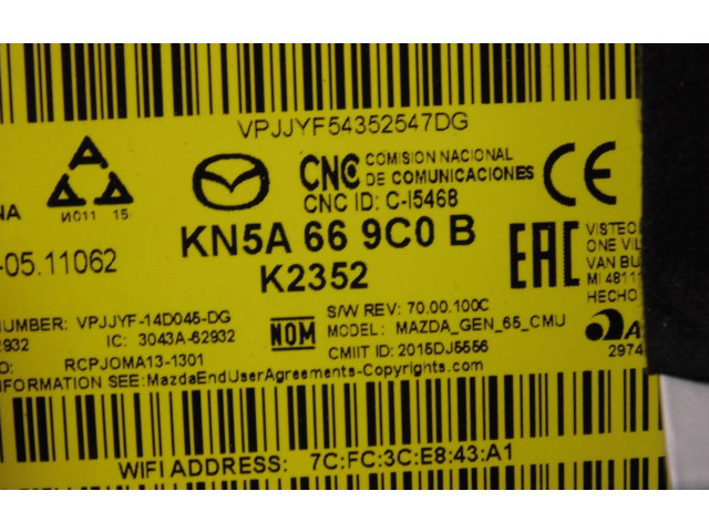 Считывающее устройство CD/DVD навигации (GPS) KN5A669C0B Mazda CX-5