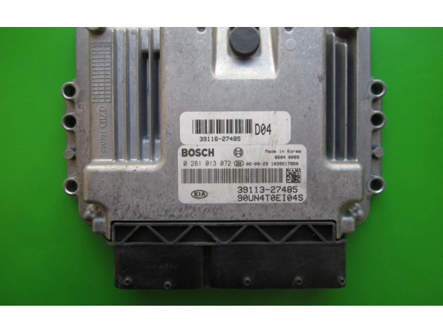 Блок управления двигателем Блок управления 39113-27485, 0281013072   KIA Carens II