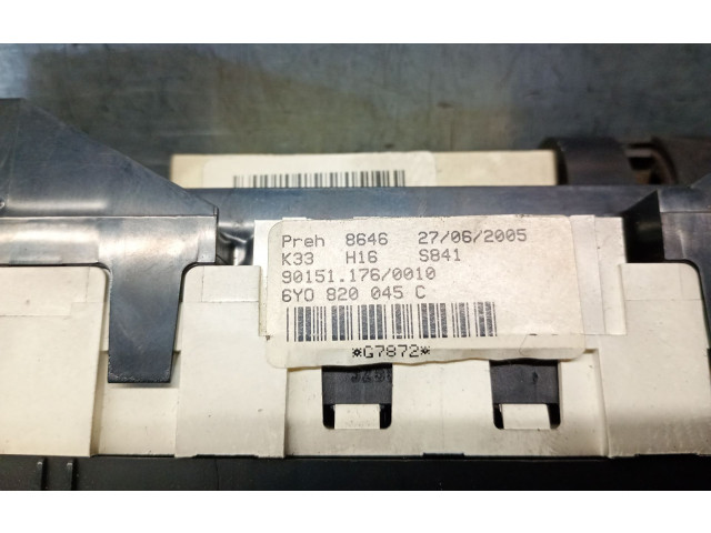 Блок управления климат-контролем 6Y0820045C, 6Y0820045D Skoda Fabia Mk1 (6Y)