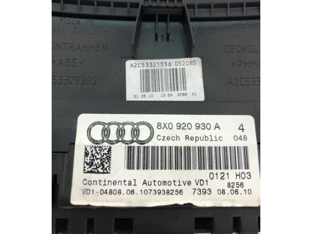 Панель приборов 8X0920930A, NP2082   Audi A1       
