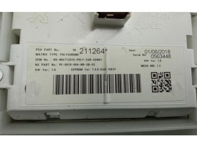 Панель приборов 9821126480, 68.250KMMARCADOS Peugeot 2008 I