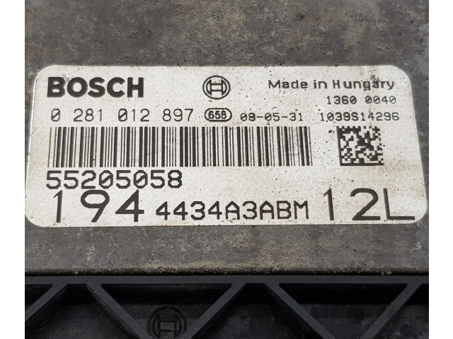 Řídící jednotka 55205058, 0281012897 Fiat Croma 2008