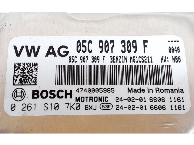 Блок управления двигателя 05C907309F, 0261S107K0   Skoda Scala