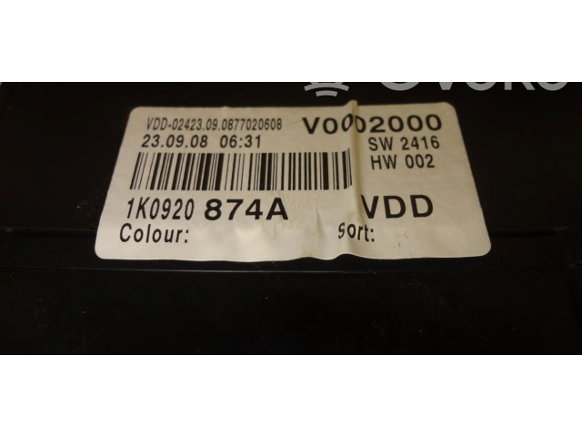 Панель приборов 1K0920874A Volkswagen Golf Plus