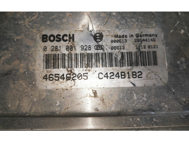 Блок управления двигателя 0281001928, 46546205 Fiat Bravo - Brava