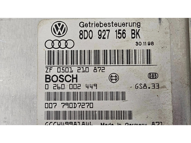Блок управления коробкой передач 8D0927156BK, 0501210872 Audi A4 S4 B5 8D