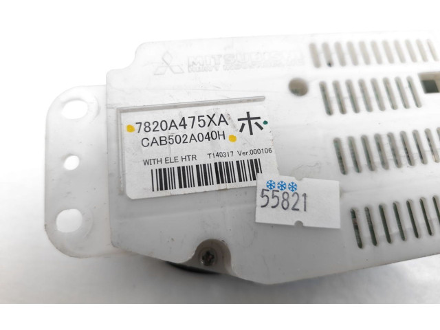 Блок управления климат-контролем 7820A475XA, CAB502A040H Mitsubishi Outlander