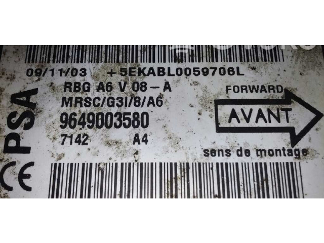 Блок подушек безопасности 9649003580 Citroen C2