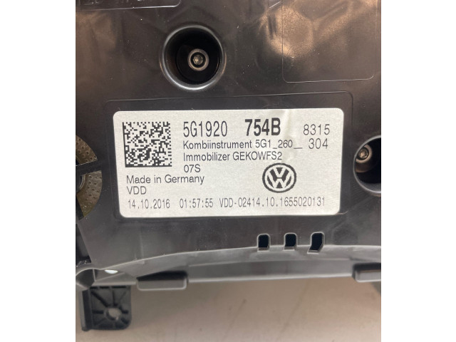 Geschwindigkeitsmesser Cockpit 5G1920754B, 5G1260304   Volkswagen Golf VII       