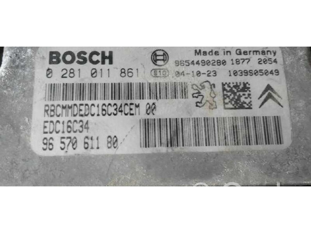 Řídící jednotka 0281011861, 9657061180 Citroen C3 Pluriel 2003