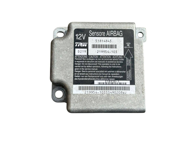 Блок управления надувных подушек 51814843, 219954103   Fiat Croma