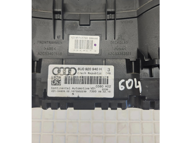 Панель приборов 8U0920940H, A2C53363511 Audi Q3 8U