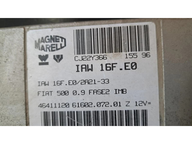 Řídící jednotka 46411120, CENTRALITAMOTORUCE Fiat 500 Cinquecento