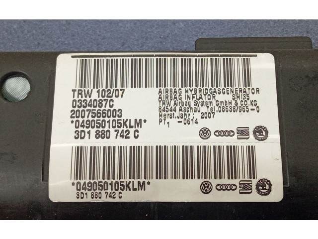 Боковая подушка безопасности 3D1880742C, 3D1880742C Volkswagen Phaeton