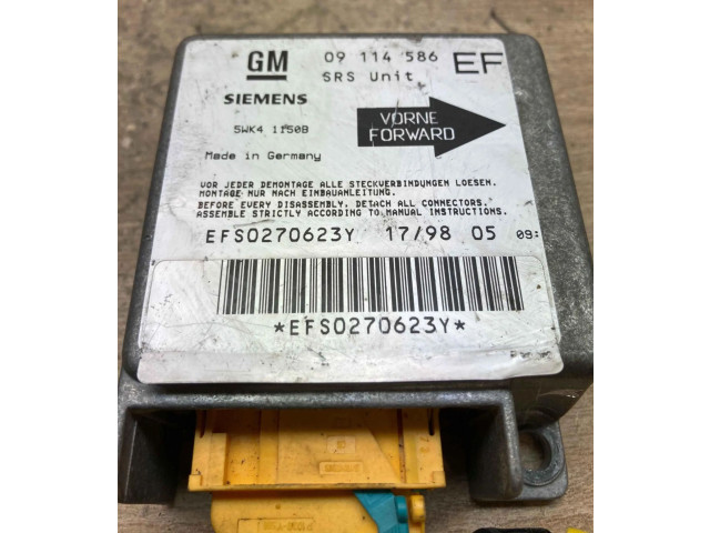 Блок подушек безопасности 09114586, 5WK41150B   Opel Tigra A