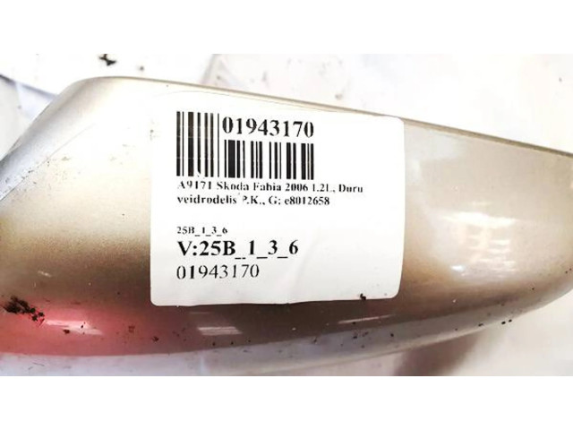 Зеркало электрическое левое Skoda Fabia Mk1 (6Y) 1999-2007 года