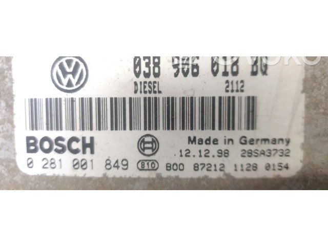 Блок управления двигателя 038906018BQ, 0281001849   Skoda Octavia Mk1 (1U)