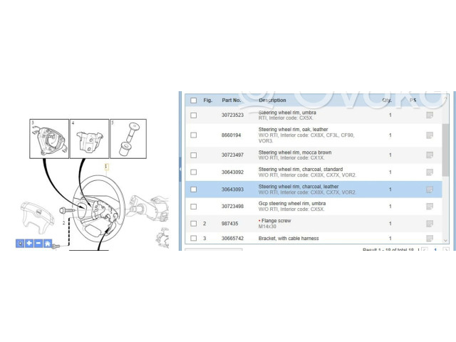 Руль Volvo XC90  2007 - 2014 года 30643093, 30776426      