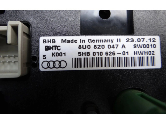 Блок управления климат-контролем 8U0820047A Audi Q3 8U