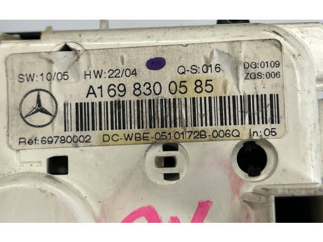 Блок управления климат-контролем A1698300585, 69780002 Mercedes-Benz A W169