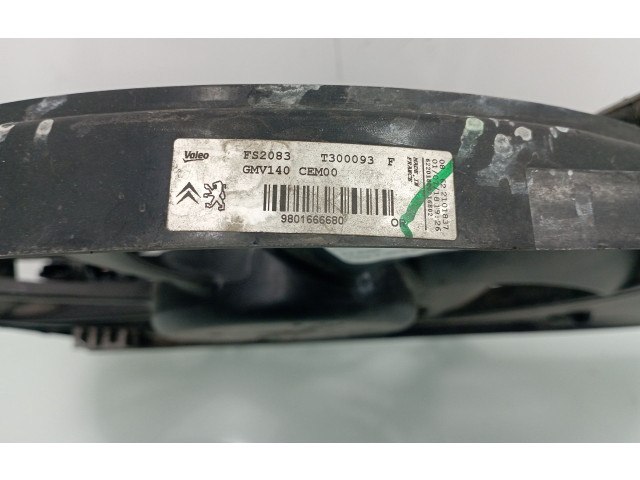 Вентилятор радиатора 9801666680 Citroen C4 Cactus