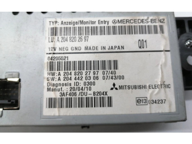 Дисплей Mercedes-Benz GLK (X204)