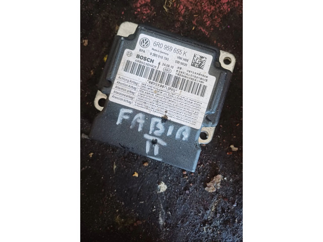 Блок подушек безопасности 6R0959655K, 0285010793 Skoda Fabia Mk2 (5J)