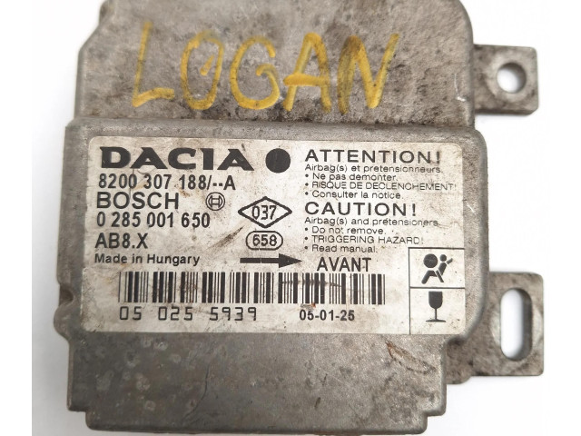 Блок подушек безопасности 8200307188A, 0285001650 Dacia Logan I