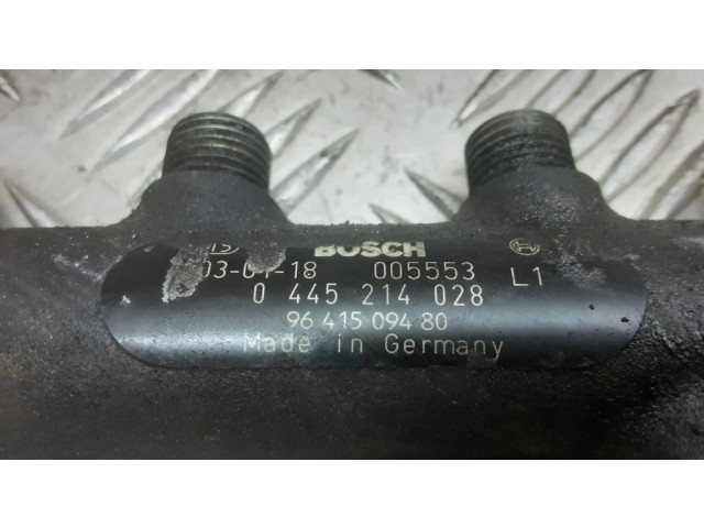 Vstřikovací lišta 0445214028, 9641509480 Peugeot 307 pro naftový motor 1.4