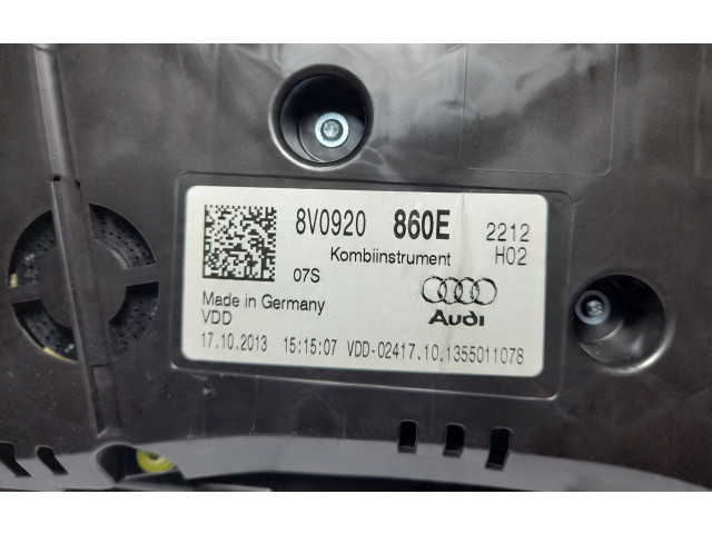 Панель приборов 8V0920860E   Audi A3 S3 8V       