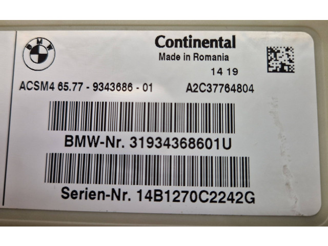 Блок подушек безопасности 9343686   BMW X3 F25