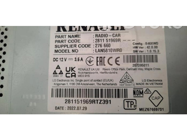 Дисплей 281151969R Nissan Interstar